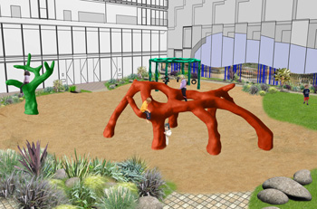 link to public space- chimney park